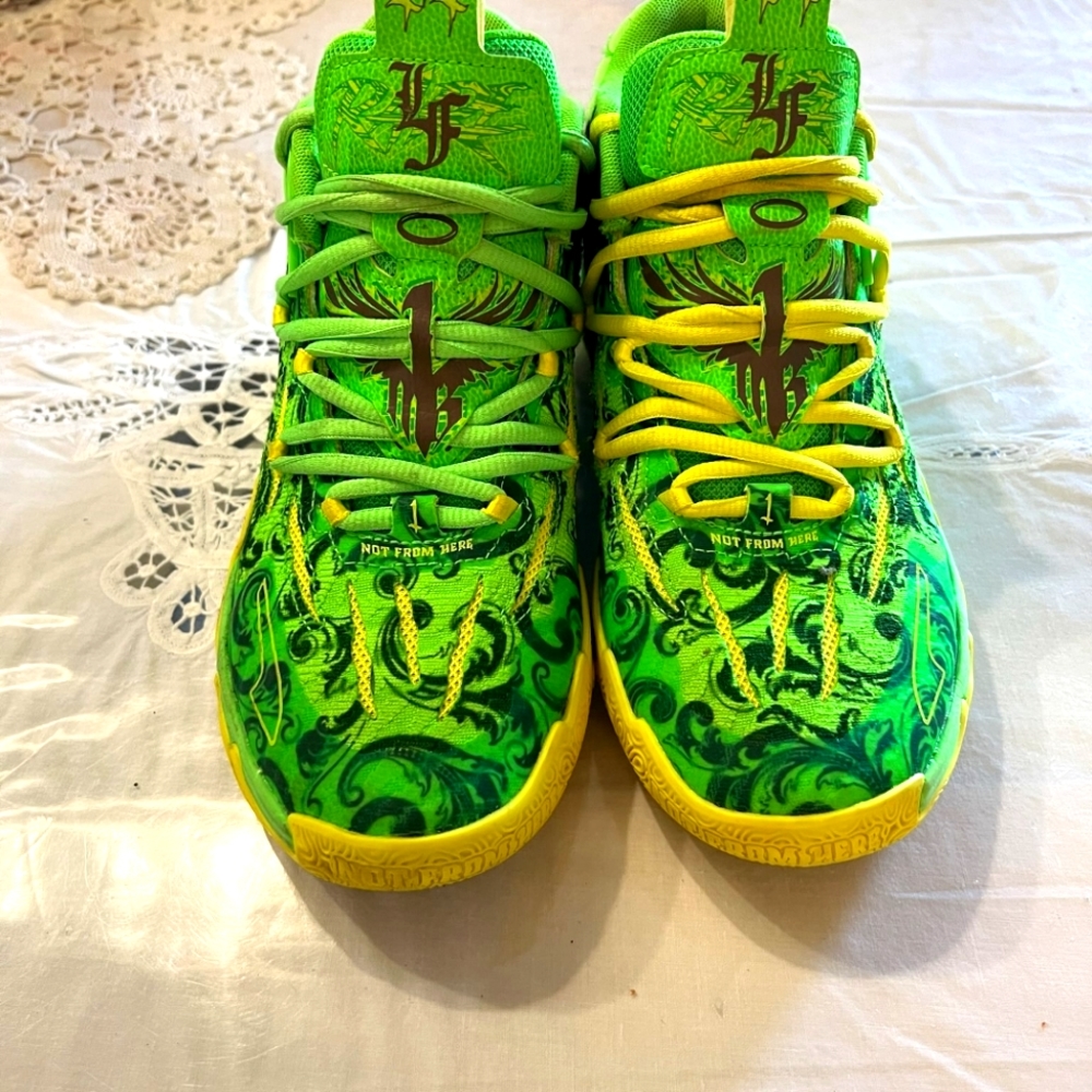 Puma Kids Sneakers - Vibrant Green and Yellow